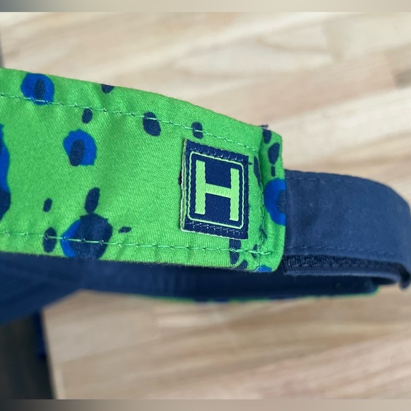Heybo Outdoors Visor Hat NWOT Green and Blue Adjustable Velcro Back - Picture 5 of 6